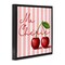 Stupell Industries Ma Cherie Stripes & Cherries Floating Frame, design by Marcus Prime